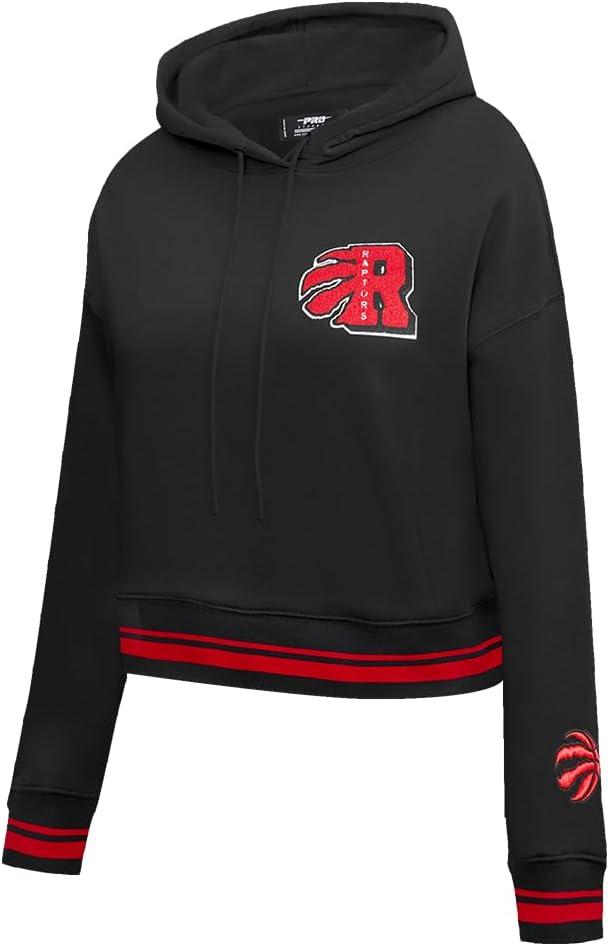 image:imagePro Standard Womens NBA Mash Up Cropped Pullover HoodieBlackRedBlack