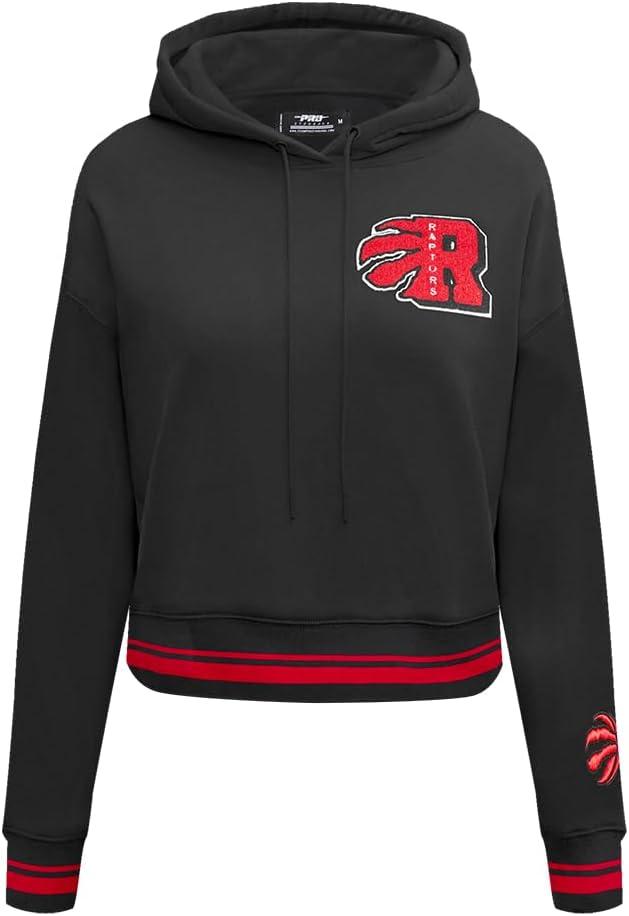 image:imagePro Standard Womens NBA Mash Up Cropped Pullover HoodieBlackRedBlack