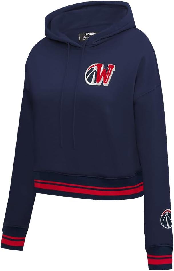 image:imagePro Standard Womens NBA Mash Up Cropped Pullover HoodieMidnight NavyRedMidnight Navy
