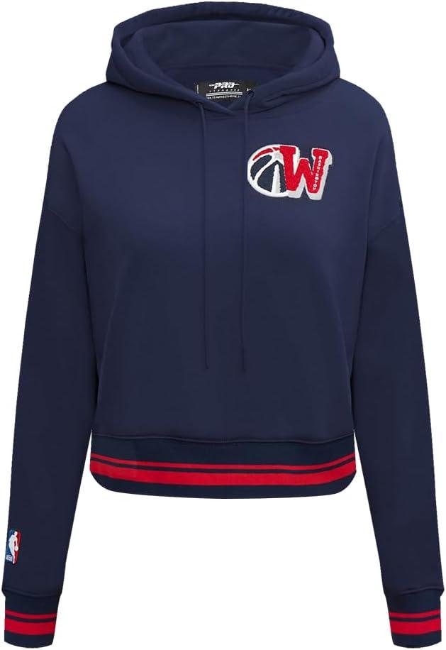 image:imagePro Standard Womens NBA Mash Up Cropped Pullover HoodieMidnight NavyRedMidnight Navy