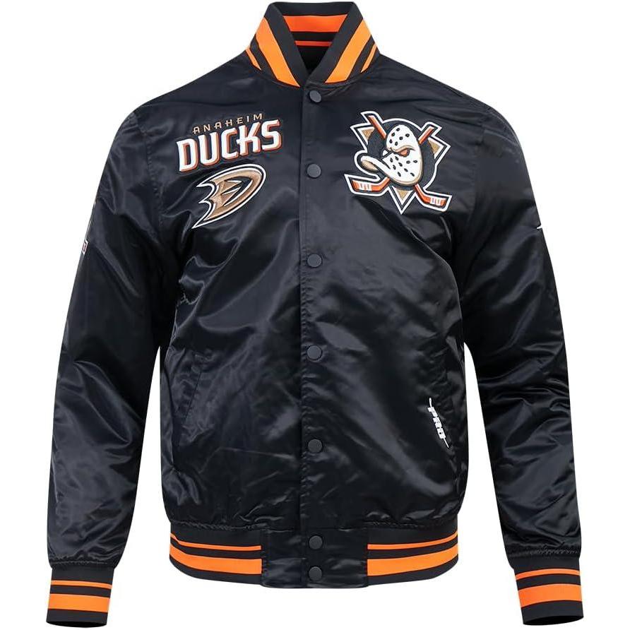 image:imagePro Standard Mens NHL Retro Classics Satin JacketBlackOrange