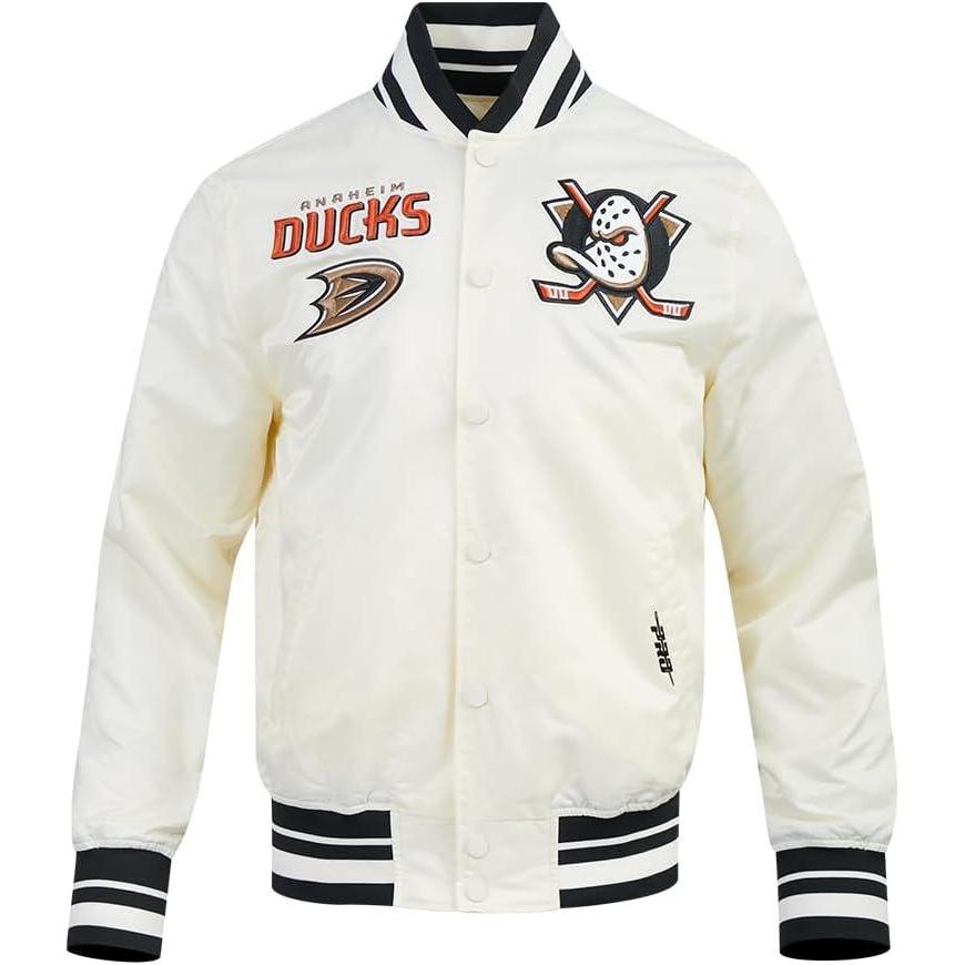 image:imagePro Standard Mens NHL Retro Classics Satin JacketEggshell Black