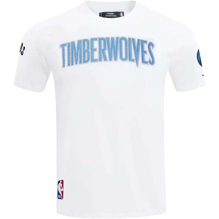 image:imagePro Standard NBA Mens Mens NBA Minnesota Timberwolves Classic Player Cotton Short Sleeve TeeWhite
