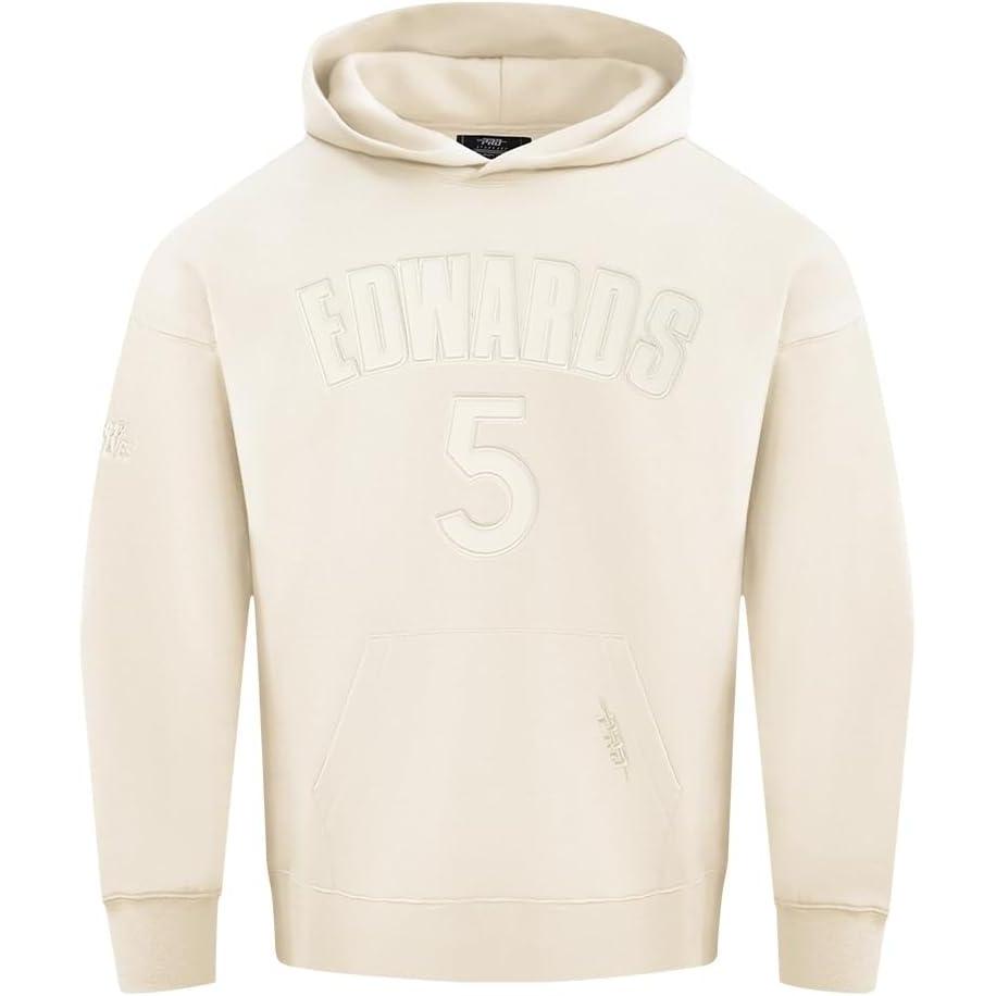 image:imagePro Standard NBA mens Mens Nba Minnesota Timberwolves Neutrals Player Fleece Pull Over HoodieEggshell