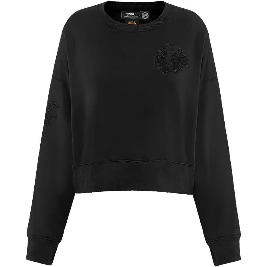 image:imagePro Standard NHL womens Womens Nhl Neutral Brushed Back French Terry Crewneck SweatshirtBlack