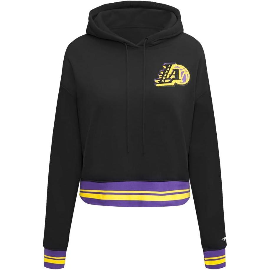 image:imagePro Standard Womens NBA Mash Up Cropped Pullover HoodieBlackPurple