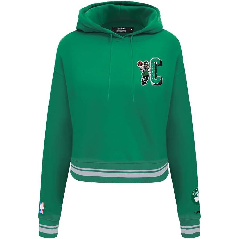 image:imagePro Standard Womens NBA Mash Up Cropped Pullover HoodieKelly Green