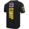 Pro Standard Mens NBA Los Angeles Lakers Lebron James #23 Classic Player Short Sleeve Tee Black L