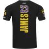Pro Standard Mens NBA Los Angeles Lakers Lebron James #23 Classic Player Short Sleeve Tee Black L