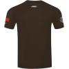 Pro Standard Mens NFL Mashup Cotton Single Short Sleeve Tee(Brown)