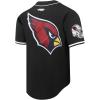 Pro Standard Mens NFL Script Tail Button Down Mesh Top(Black)