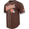 Pro Standard Mens NFL Script Tail Button Down Mesh Top(Brown)
