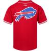 Pro Standard Mens NFL Script Tail Button Down Mesh Top(Red)