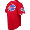 Pro Standard Mens NFL Script Tail Button Down Mesh Top(Red)