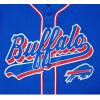 Pro Standard Mens NFL Script Tail Button Down Mesh Top(Royal Blue/Red)