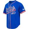 Pro Standard Mens NFL Script Tail Button Down Mesh Top(Royal Blue/Red)