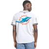 Pro Standard Mens NFL Script Tail Button Down Mesh Top(White/Black/White)