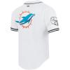 Pro Standard Mens NFL Script Tail Button Down Mesh Top(White/Black/White)