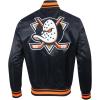 Pro Standard Mens NHL Retro Classics Satin Jacket(Black/Orange)