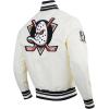Pro Standard Mens NHL Retro Classics Satin Jacket(Eggshell/ Black)