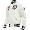 Pro Standard Mens NHL Retro Classics Satin Jacket(Eggshell/ Black)