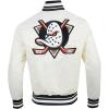 Pro Standard Mens NHL Retro Classics Satin Jacket(Eggshell/ Black)