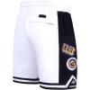 Pro Standard NBA Mens Mens NBA DIY Pick Stitch Cotton Double Knit Athletic Short(White/Black)
