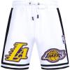 Pro Standard NBA Mens Mens NBA DIY Pick Stitch Cotton Double Knit Athletic Short(White/Black)