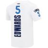Pro Standard NBA Mens Mens NBA Minnesota Timberwolves Classic Player Cotton Short Sleeve Tee(White)
