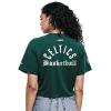 Pro Standard NBA Womens Womens NBA Modern Originals Cotton Short Sleeve Boxy Tee(Forest Green)