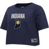 Pro Standard NBA Womens Womens NBA Modern Originals Cotton Short Sleeve Boxy Tee(Midnight Navy)
