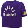 Pro Standard NBA Womens Womens NBA Modern Originals Cotton Short Sleeve Boxy Tee(Purple)