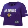 Pro Standard NBA Womens Womens NBA Modern Originals Cotton Short Sleeve Boxy Tee(Purple)