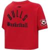 Pro Standard NBA Womens Womens NBA Modern Originals Cotton Short Sleeve Boxy Tee(Red)