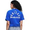 Pro Standard NBA Womens Womens NBA Modern Originals Cotton Short Sleeve Boxy Tee(Royal Blue)