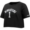 Pro Standard NBA Womens Womens NBA San Antonio Spurs Classic Player Cotton Short Sleeve Boxy Tee(Black)