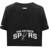 Pro Standard NBA Womens Womens NBA San Antonio Spurs Classic Player Cotton Short Sleeve Boxy Tee(Black)