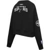 Pro Standard NBA womens Womens Nba San Antonio Spurs Classic Player Brushed Back French Terry Crewneck Sweatshirt(Black)