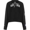 Pro Standard NBA womens Womens Nba San Antonio Spurs Classic Player Brushed Back French Terry Crewneck Sweatshirt(Black)