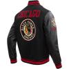 Pro Standard NHL mens Mens Nhl Retro Classics Wool Varsity Jacket(Black/Red/Black)