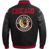Pro Standard NHL mens Mens Nhl Retro Classics Wool Varsity Jacket(Black/Red/Black)