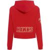 Pro Standard Womens NBA Classic Chenille Cropped Pullover Hoodie(Team Color)