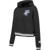 Pro Standard Womens NBA Mash Up Cropped Pullover Hoodie(Black)
