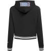 Pro Standard Womens NBA Mash Up Cropped Pullover Hoodie(Black)