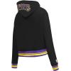Pro Standard Womens NBA Mash Up Cropped Pullover Hoodie(Black/Purple)