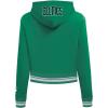 Pro Standard Womens NBA Mash Up Cropped Pullover Hoodie(Kelly Green)