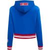 Pro Standard Womens NBA Mash Up Cropped Pullover Hoodie(Royal Blue/Red)