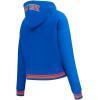 Pro Standard Womens NBA Mash Up Cropped Pullover Hoodie(Royal/Orange/Royal)