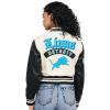 Pro Standard Womens NFL Best of Varsity Jacket(Eggshell/ Black)