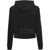 Pro Standard Womens NFL Classic Triple Black Cropped Pullover Hoodie(Triple Black)